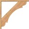 Ekena Millwork Olympic Block Smooth Bracket w/ Offset Brace, Western Red Cedar, 3 1/2"W x 34"D x 34"H BKT0402X34X34OLY05SWR - alternate 2
